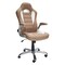 Techni Office Solutions 3.75' Brown, Gray, and Black High Back Executive Sport Race Office Chair with Flip-Up Arms
